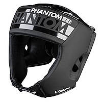 Боксерський шолом Phantom APEX Open Face Head Protection Black (капа в подарунок)