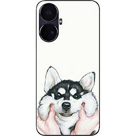 Бампер силіконовий Case для Realme 10 Pro Plus з малюнком Хаскі