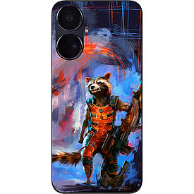 Силіконовий чохол Case для Realme 10 Pro Plus з картинкою Єнот Ракета