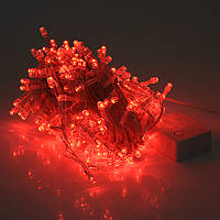 Гірлянди 300LED (Діод) Red, 8 режимів, 16 метрів, прозора ізоляція, BOX