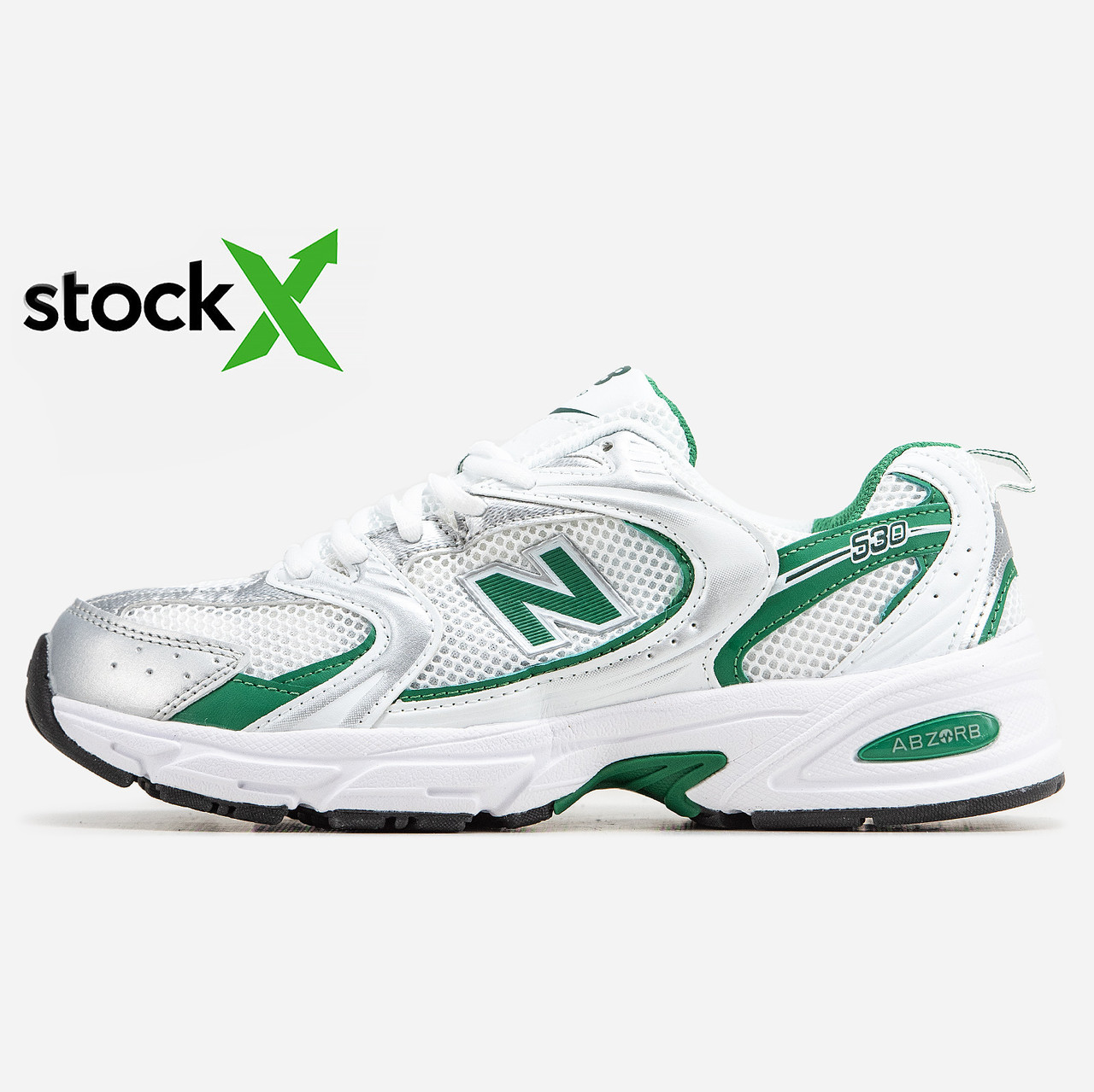 0937 New Balance 530 White/Green