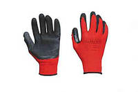 (new)Перчатки с вспененным латексным покрытием р10 (красный+черный)