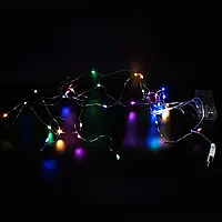 Xmas гирлянд 30 Led 3 м (Copper) медной проволоке (Капля росы) M MULTI работает от батареек+USB FM227