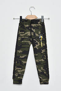 Спортивні штани дитячі для хлопчика на флісі кольору хакі р.65 168543P