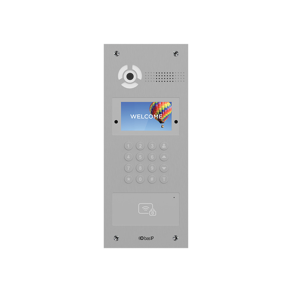 Багатоабонентська гібрідна панель виклику Bas-IP AA-07HFB silver зі зчитувачем UKEY