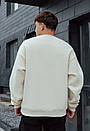 Світшот теплий бежевого кольору Staff zilla oversize fleece, фото 3