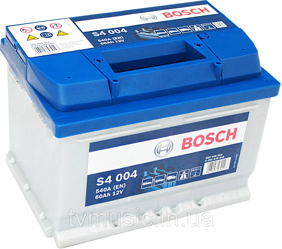 Акумулятор Bosch S4 004 Silver 60 Ah 12 V (0092S40040), фото 1