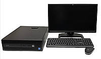 Б/у Комплект ПК: HP EliteDesk 800 G2 SFF| Core i3-6100| 16 GB RAM| 500 GB HDD| HD 530 + HP ZR2240w| 22"