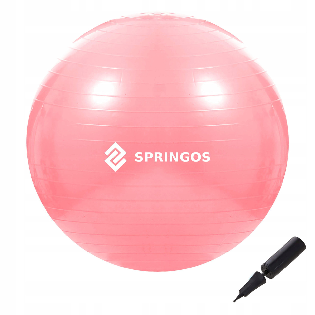 М'яч для фітнесу (фітбол) Springos 75 см Anti-Burst Pink