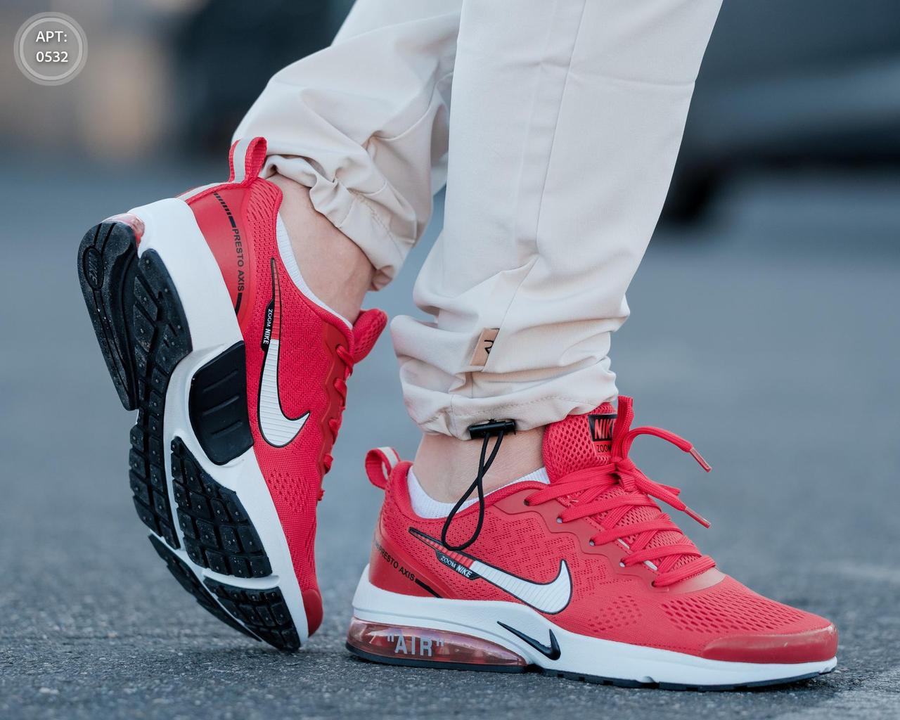 Чоловічі легкі кросівки Nike Air Presto Axis Red червоні повсякденні найк айр весна літо