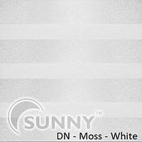 Рулонні штори для вікон Sunny в системі День Ніч, тканина DN-Moss