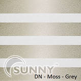 Рулонні штори для вікон Sunny в системі День Ніч, тканина DN-Moss, фото 4