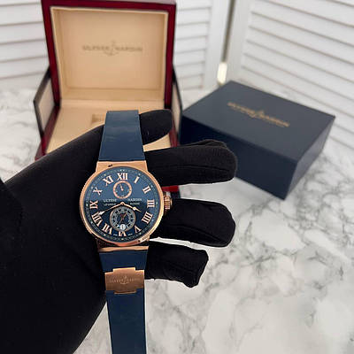 Годинник чоловічий Ulysse Nardin Le Locle Automatic Gold-Blue