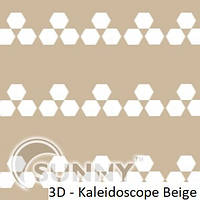 Рулонні штори для вікон День Ніч в закритій системі Sunny з П-подібними направляючими, тканина 3D-Kaleidoscope.