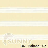 Рулонні штори для вікон День Ніч в закритій системі Sunny з П-подібними направляючими, тканина DN-Bahama