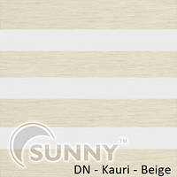 Рулонні штори для вікон День Ніч в закритій системі Sunny з П-подібними направляючими, тканина DN-Kauri