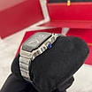 Модний наручний годинник Cartier Santos Silver-Black, фото 4