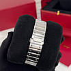 Елегантний наручний годинник Cartier Santos Silver-Green, фото 5