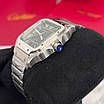 Елегантний наручний годинник Cartier Santos Silver-Green, фото 9