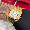 Годинник наручний Cartier Santos Silver/Gold-White, фото 10
