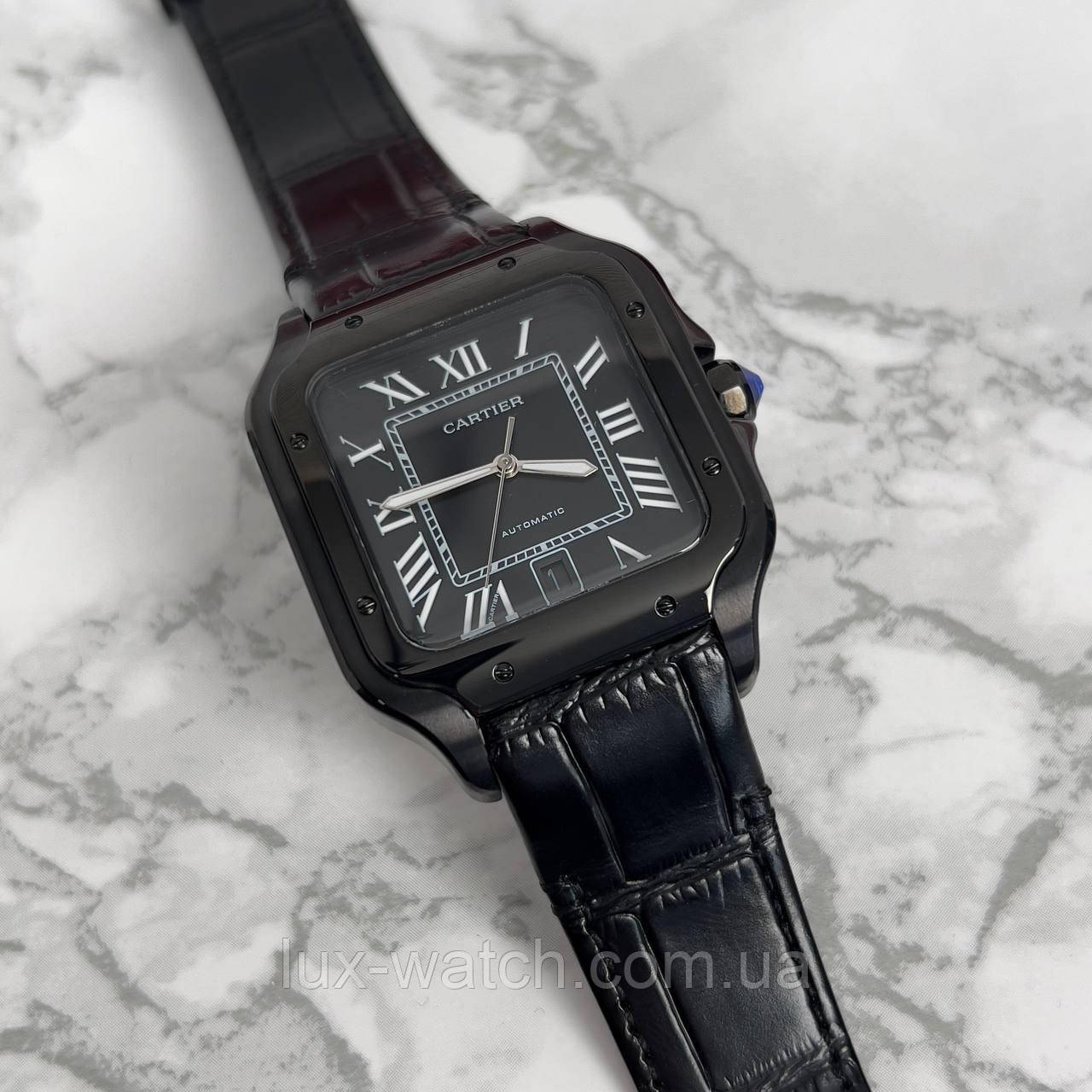 Годинник чоловічий Cartier Santos All Black