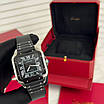 Годинник чоловічий Cartier Santos Silver-Black, фото 2