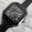 Годинник чоловічий Cartier Santos Silver-Black, фото 6