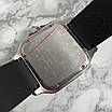 Годинник чоловічий Cartier Santos Silver-Black, фото 8