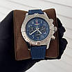 Ефектний чоловічий годинник Breitling 1884 Silver-Blue, фото 5