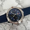 Ефектний чоловічий годинник Breitling 1884 Silver-Blue, фото 10