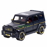 Машинка Gelandewagen Mercedes G65 Brabus іграшка моделька металева колекційна 20 см Чорний (34895), фото 2