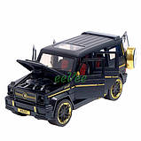 Машинка Gelandewagen Mercedes G65 Brabus іграшка моделька металева колекційна 20 см Чорний (34895), фото 3