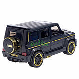 Машинка Gelandewagen Mercedes G65 Brabus іграшка моделька металева колекційна 20 см Чорний (34895), фото 4