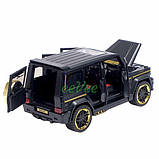 Машинка Gelandewagen Mercedes G65 Brabus іграшка моделька металева колекційна 20 см Чорний (34895), фото 5
