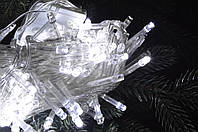 Гирлянда на елку LED W-1 прозрачный провод, 400 лампочек холодного белого света