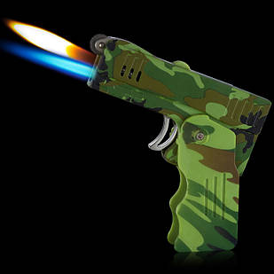 Запальничка Пістолет 🔫 (2 режими полум'я гостре + звичайне) Transformers Lighter Gun HL-500 Green