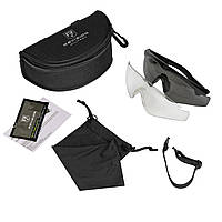 Комплект баллистических очков Revision Sawfly Max-Wrap Eyewear Essential Kit, Чорний, Прозорий, Димчастий,