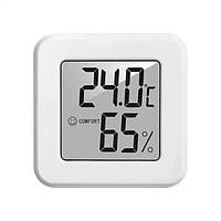 Термометр цифровий гігрометр 1207 з LED-дисплеєм градусник вологомір Білий