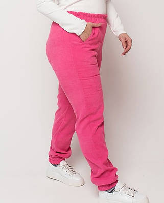Рожеві штани джоггери XS вельвет мікро Марітель 430434