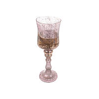 Подсвечник стеклянный декоративный 32x11 см розовый Lefard 876-071