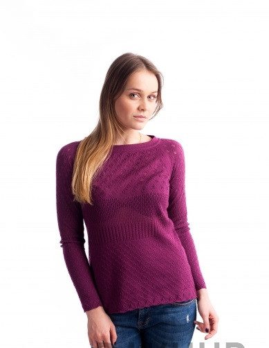 Вязаный женский свитер ажурный в расцветках 42,44 - фото 5 - id-p347256032