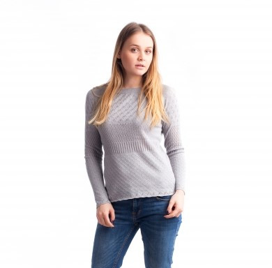 Вязаный женский свитер ажурный в расцветках 42,44 - фото 6 - id-p347256032