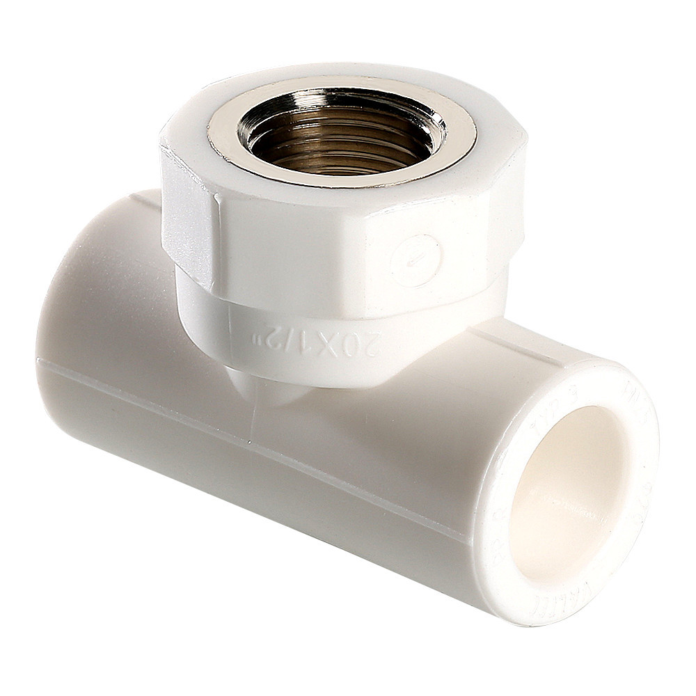 Трійник з внутрішньою різзю Valtec PPR DN 25x1/2"x25 (білий) VTp.732.0.02504