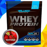 Сывороточный протеин Whey Protein 80% Willmax 920 г  Клубника