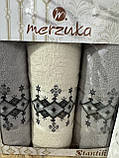 Чоловічий подарунковий набір із 3 рушників (Туреччина)/набір махрових рушників для чоловіків, фото 4