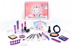 Набір дитячої косметики 17 предметів "The pretty girl" 2605E з косметичкою єдиноріг від 3-х років., фото 2