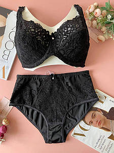 80/90F Жіноча білизна великих розмірів комплект чорний