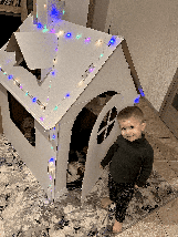 Картонний будиночок хатинка для дітей 120x80x110 см Великий, фото 5