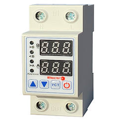 Реле контролю напруги та струму Electro РКН-1VA 63А 13200Вт