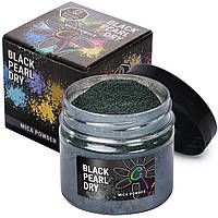 Слюдяний пігментний порошок BLACK PEARL (Чорна перлина) для смоли мила макіяжу манікюру SOAP SHOP банка 57 гра